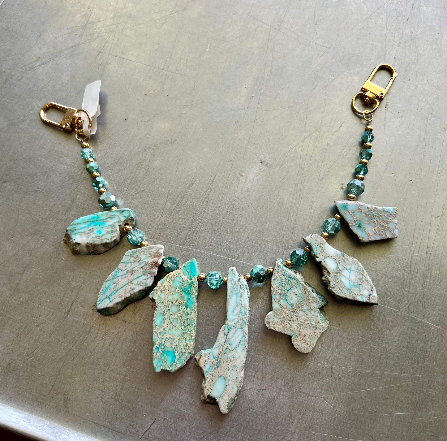 Turquoise Slab Purse Charm