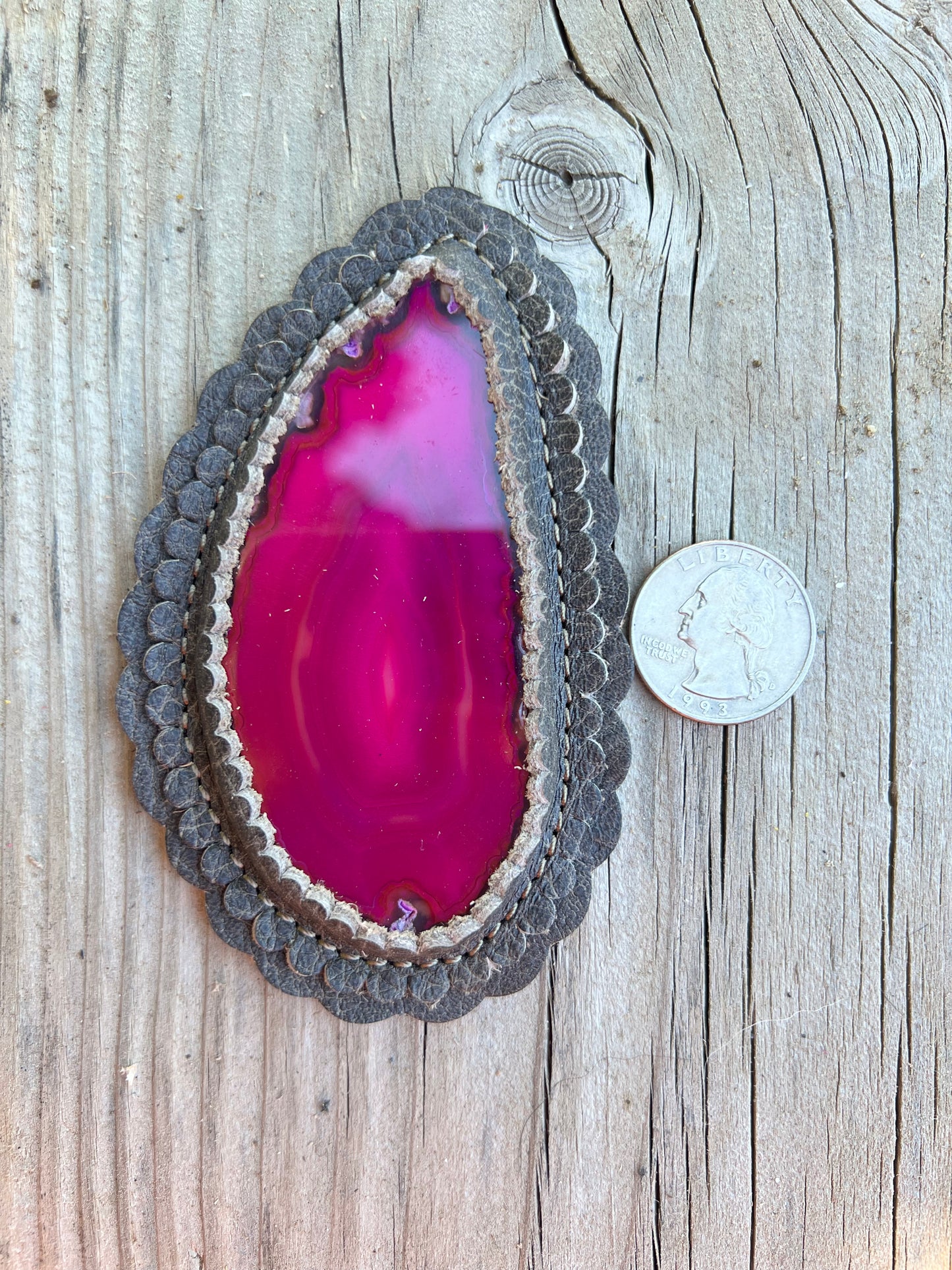 Fuchsia pink cabochon
