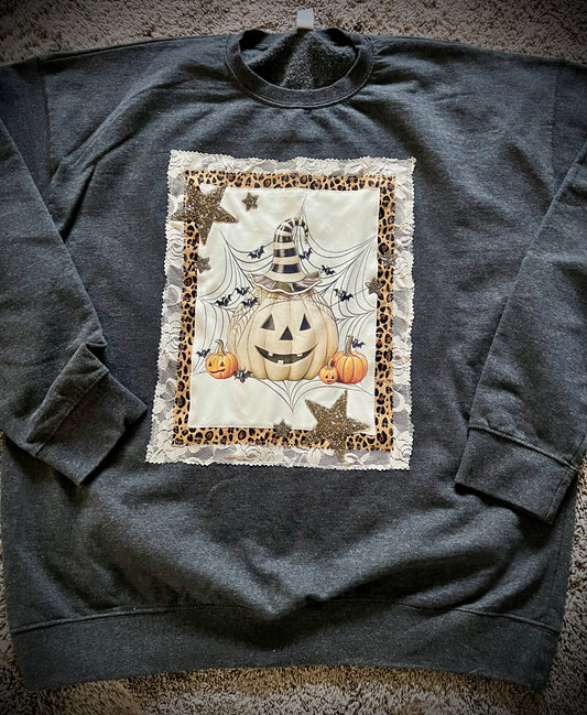 Black Boho Halloween Sweatshirt