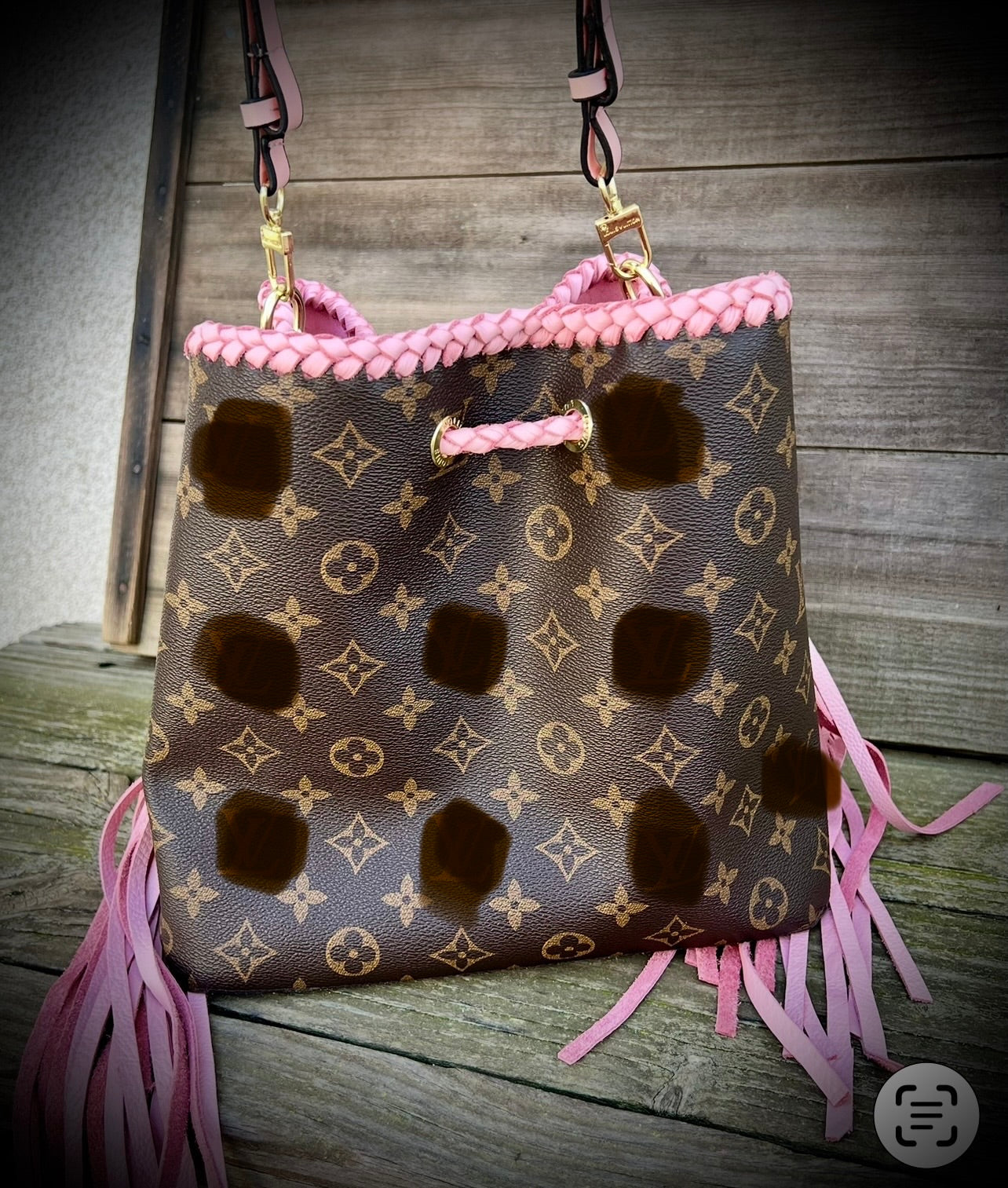 Custom order-Crazy for Pink Bucket Bag