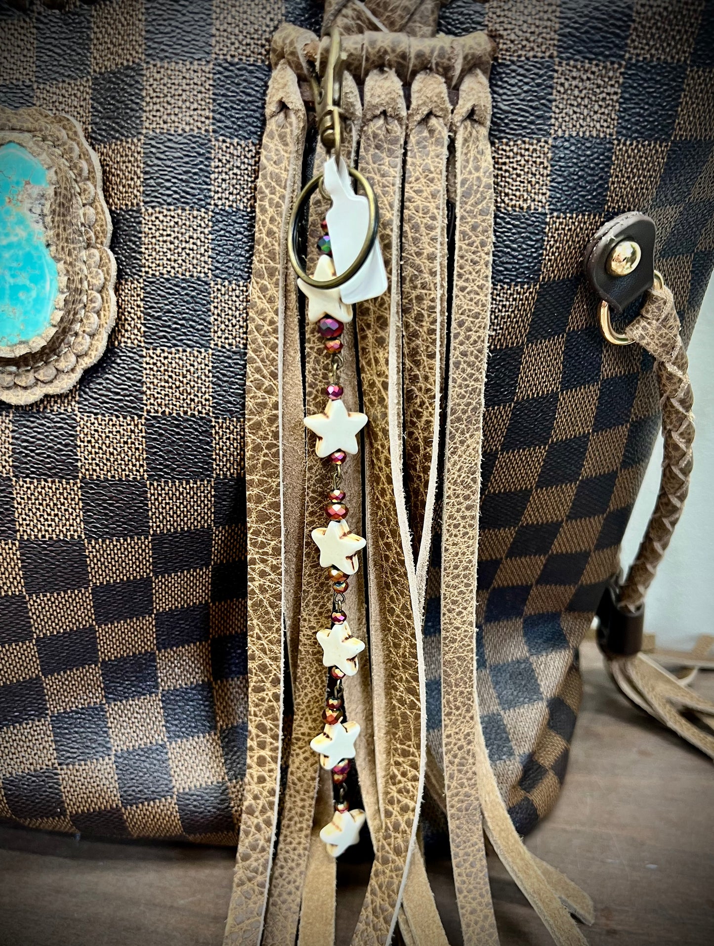 Stars with sparkle key chain