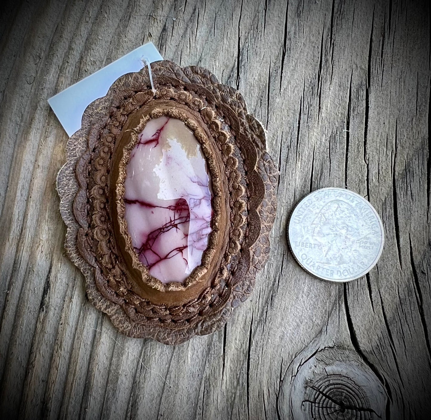 Rose stone cabochon