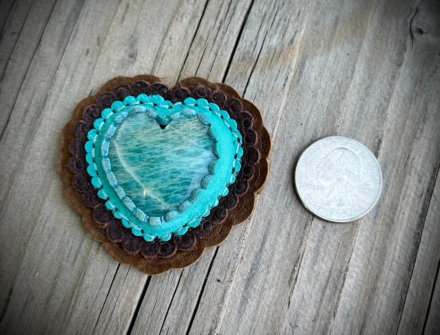 Turquoise heart cabochon