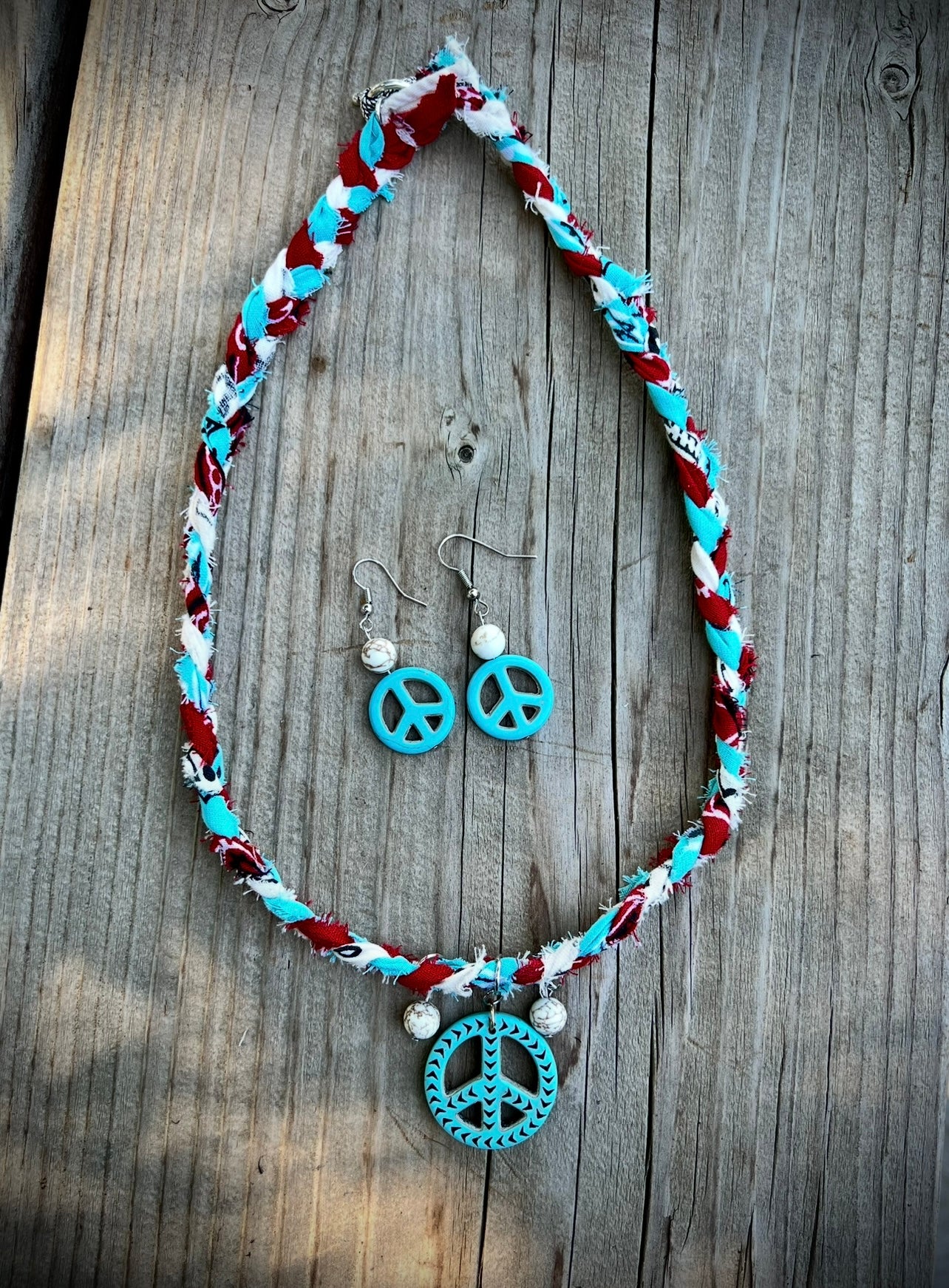 Peace bandana necklace