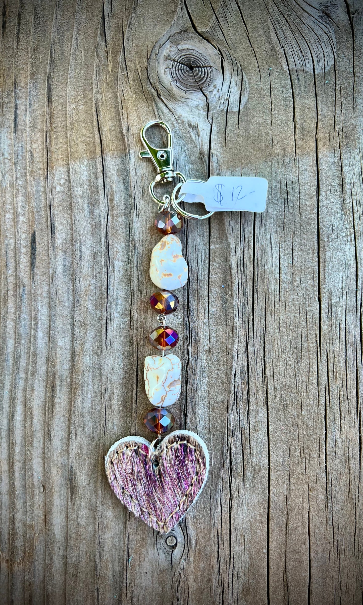 Cowhide keychain