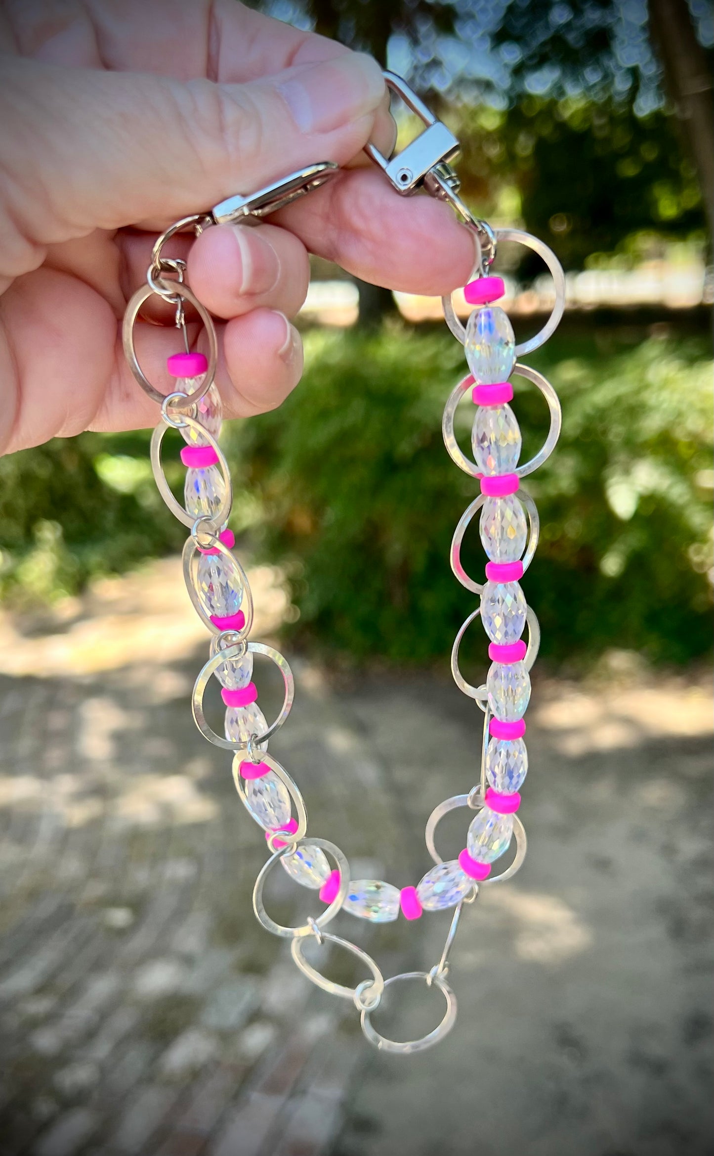 Pink Stardust Purse Charm