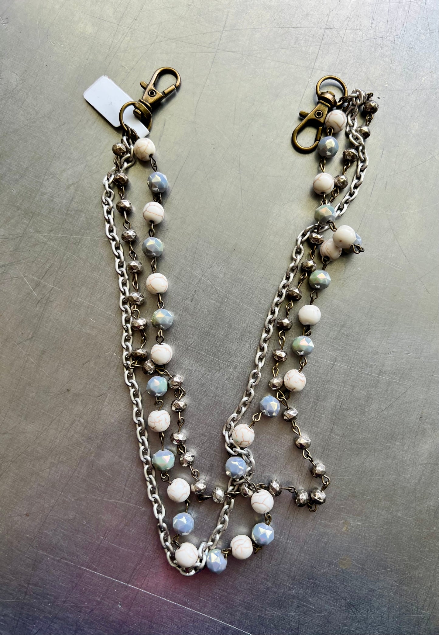 Three chain bag charm