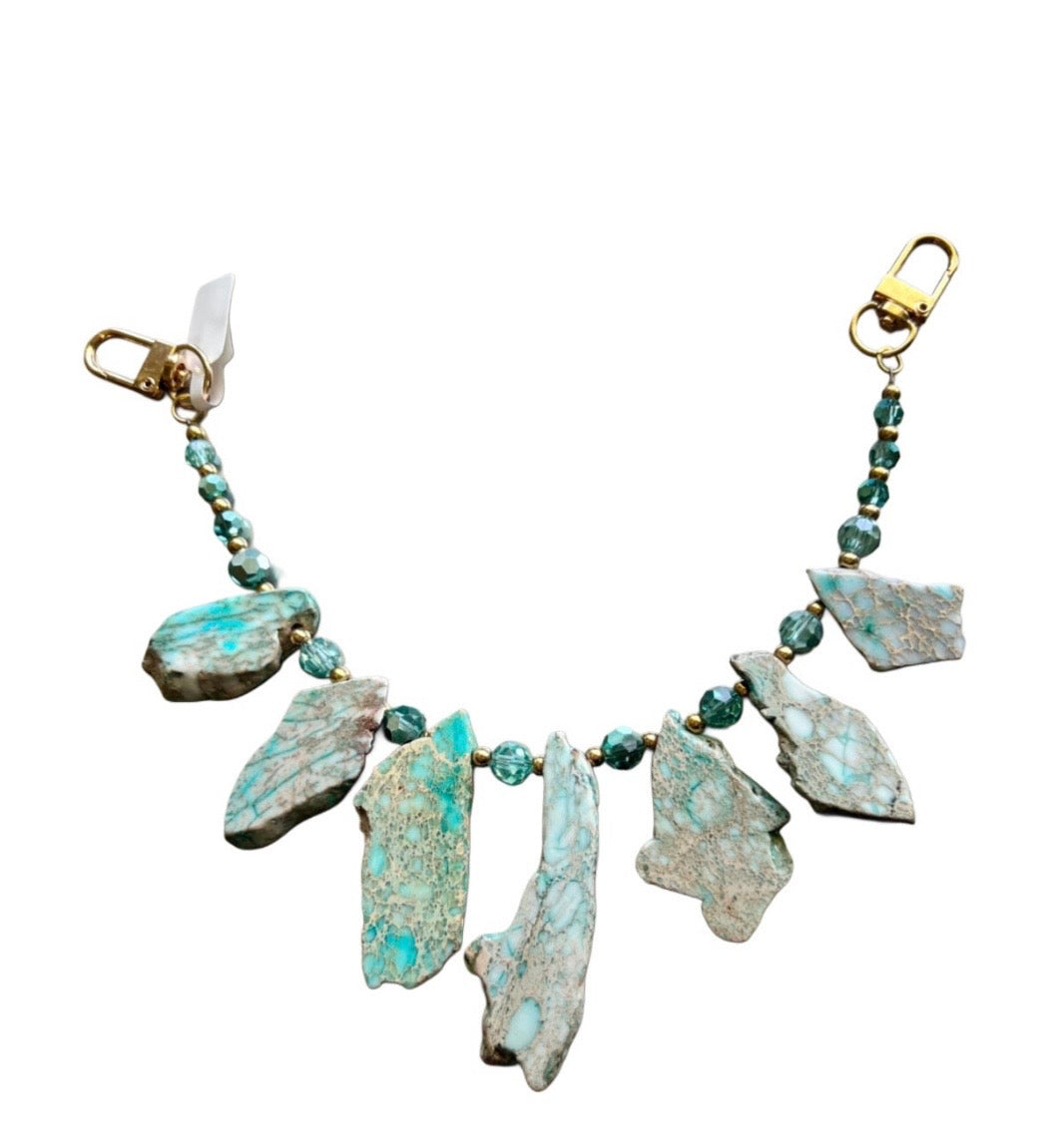 Turquoise Slab Purse Charm