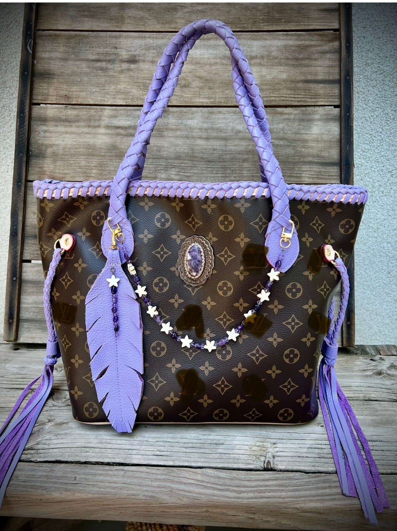 The Lavender Lux Tote (in brown)