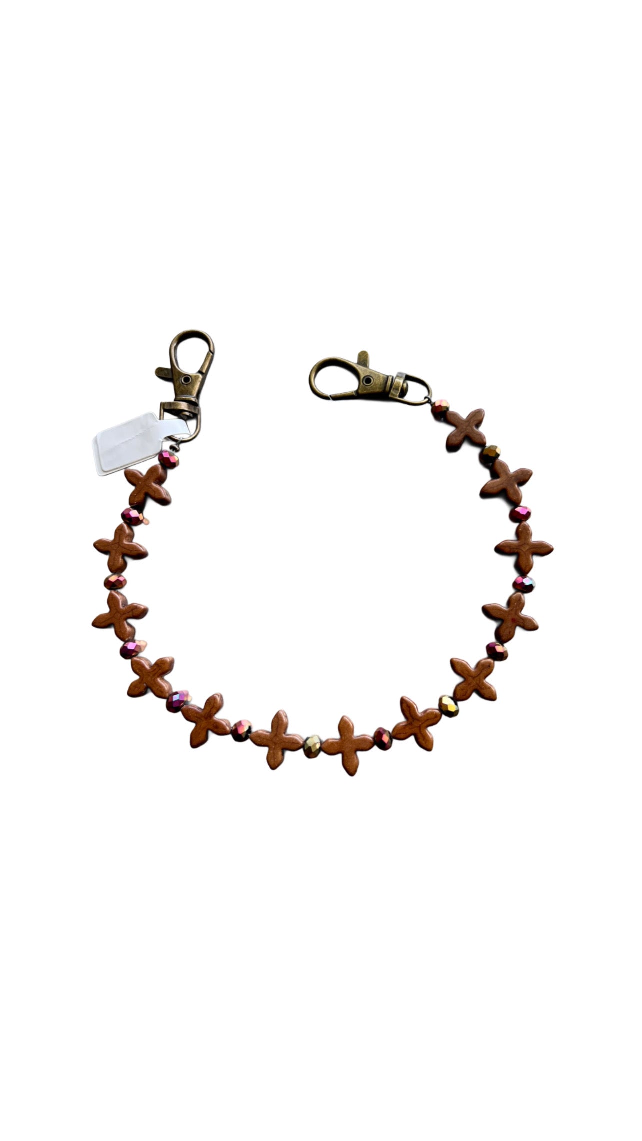 Brown/Pink bag charm