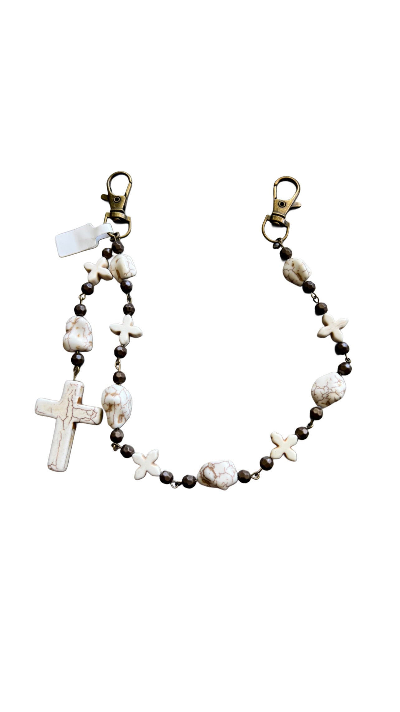 Rosary style purse charm