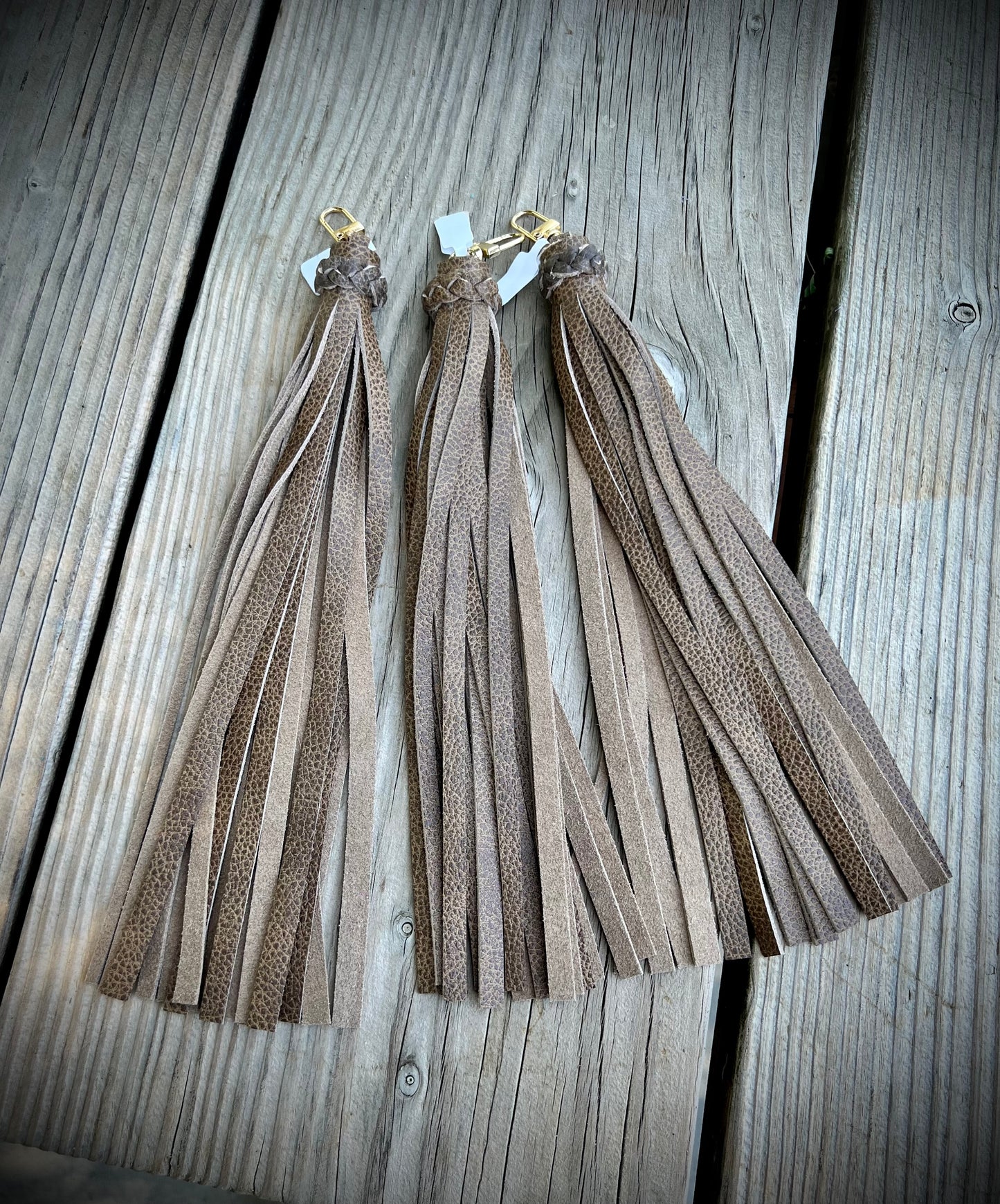 Leather tassels/purse charms