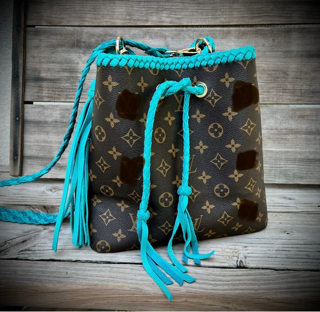 Turquoise Bucket Bag