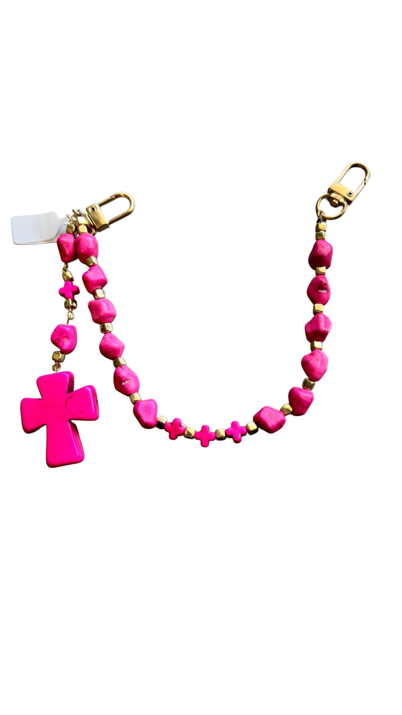 Hot pink purse charm