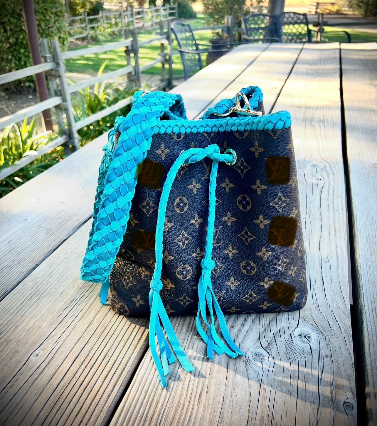 Turquoise Bucket Bag