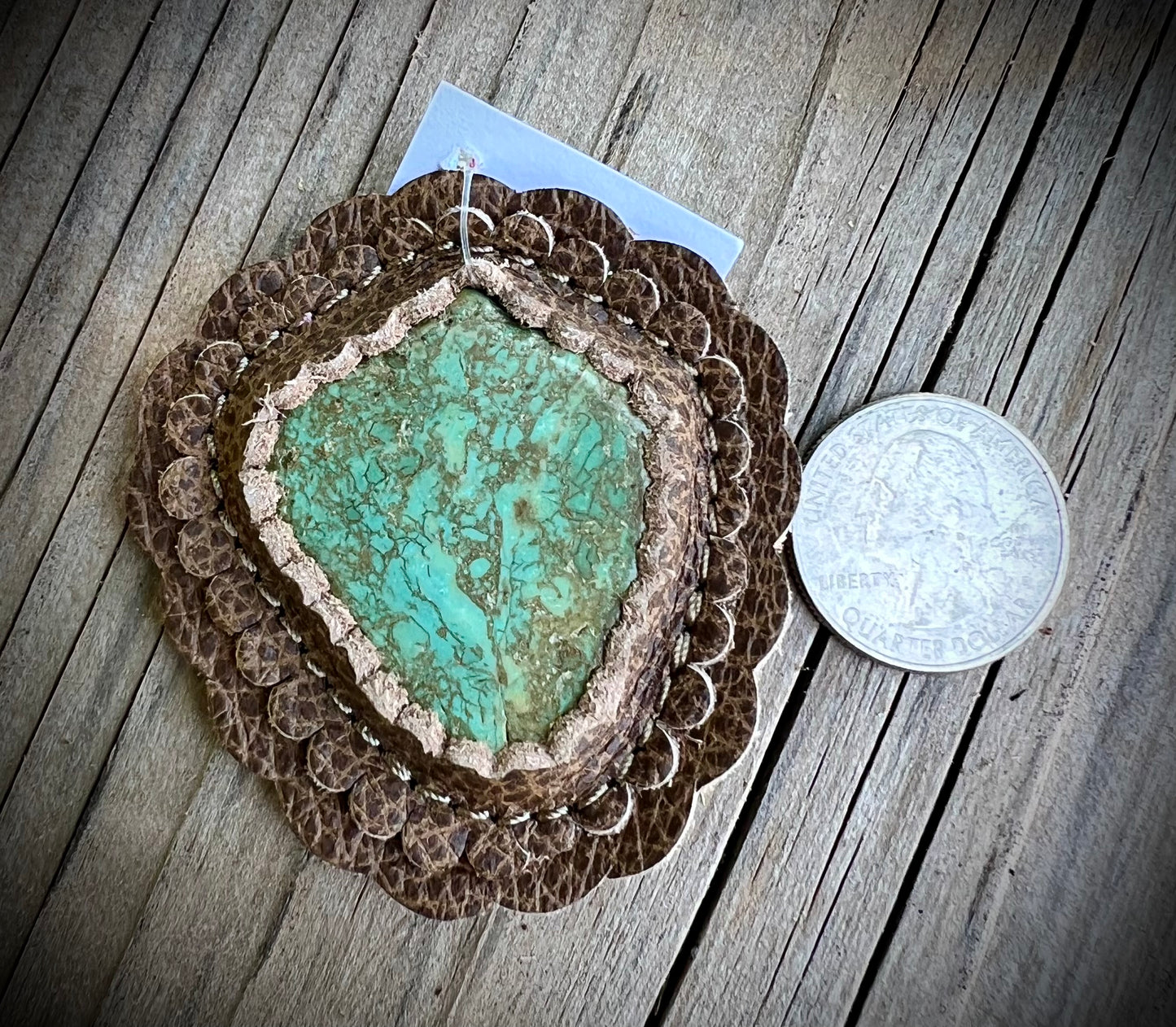 Turquoise slabs in raw sugar
