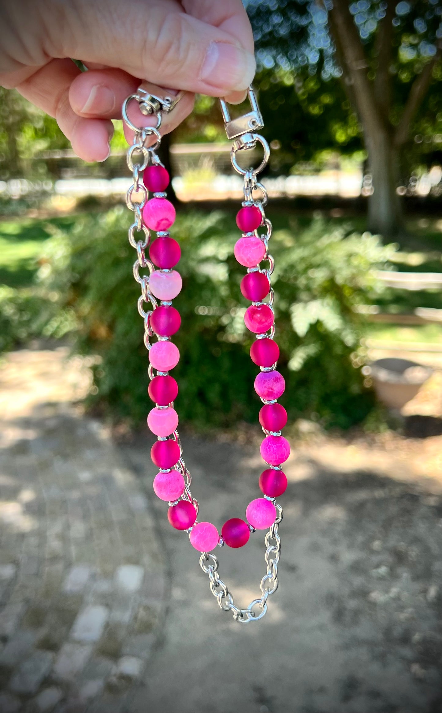 Fuchsia Fever Purse Charm