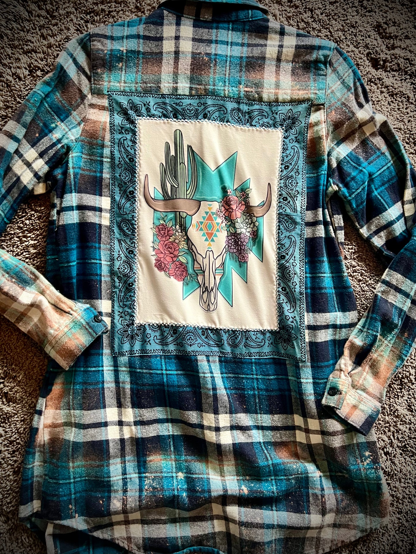 Bull Skull Flannel Jacket