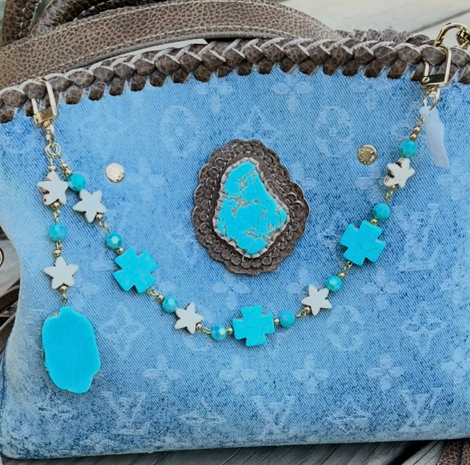 Turquoise Bag Charm