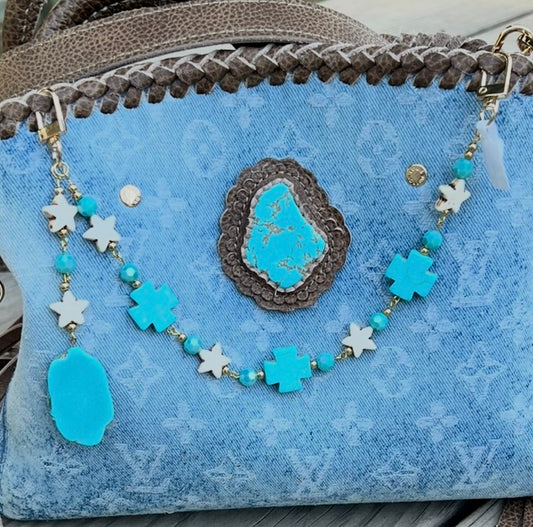 Turquoise Bag Charm