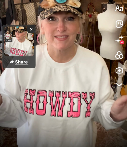HOWDY embroidered sweatshirt