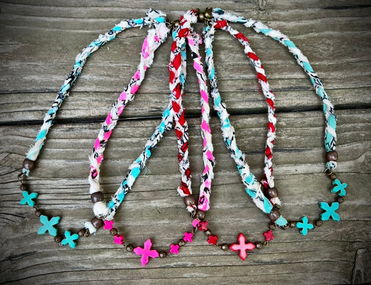 Flowerette Bandana necklace