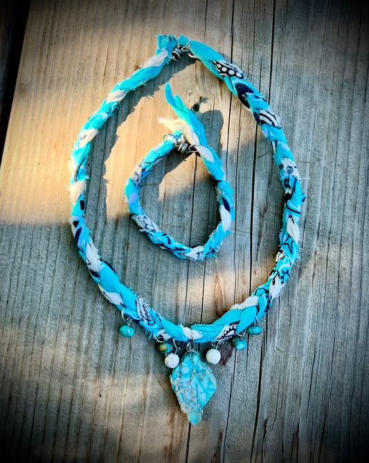 Turquoise charm necklace