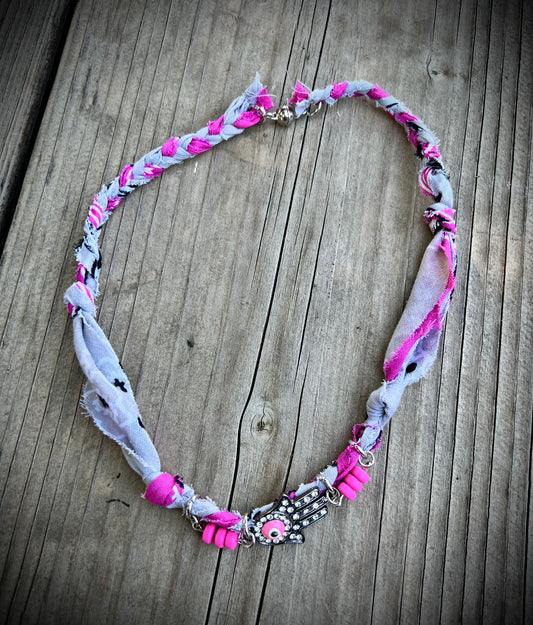 Bandana charm necklace