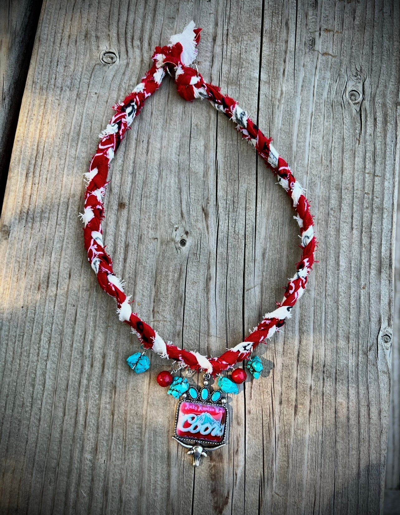 Coors bandanna necklace