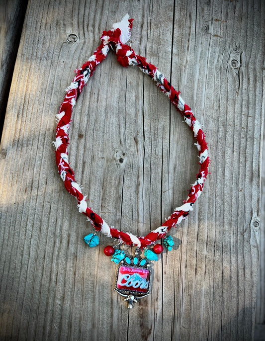 Coors bandanna necklace