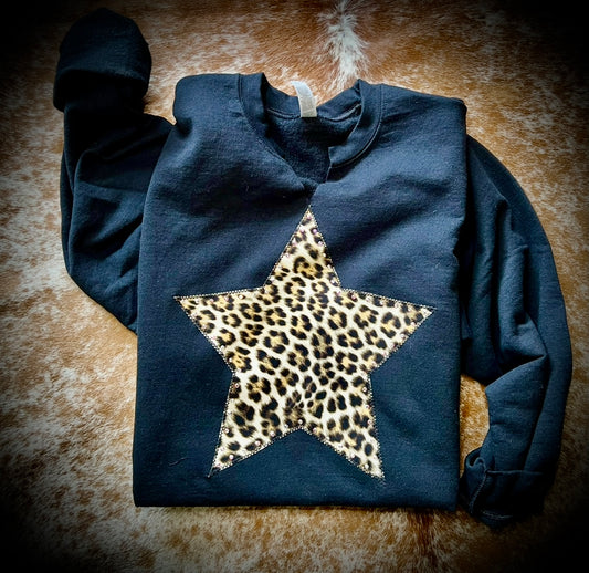 Leopard star sweatshirt