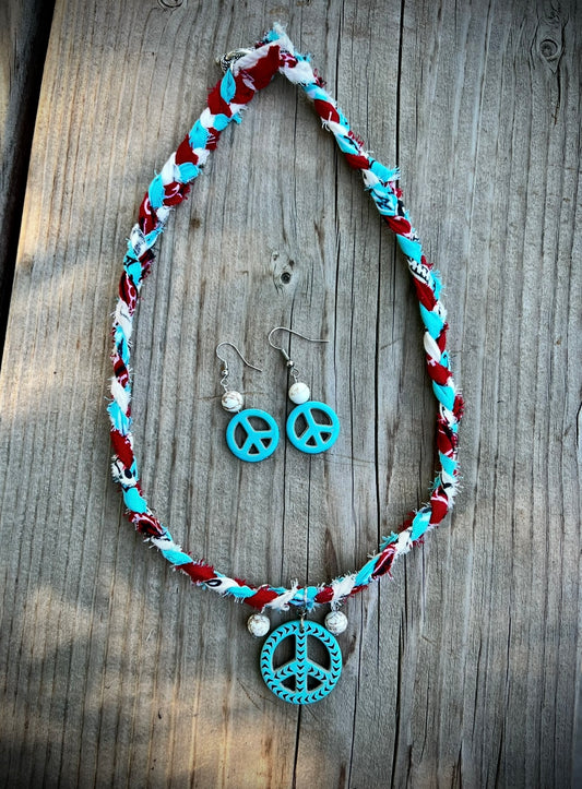 Peace bandana necklace