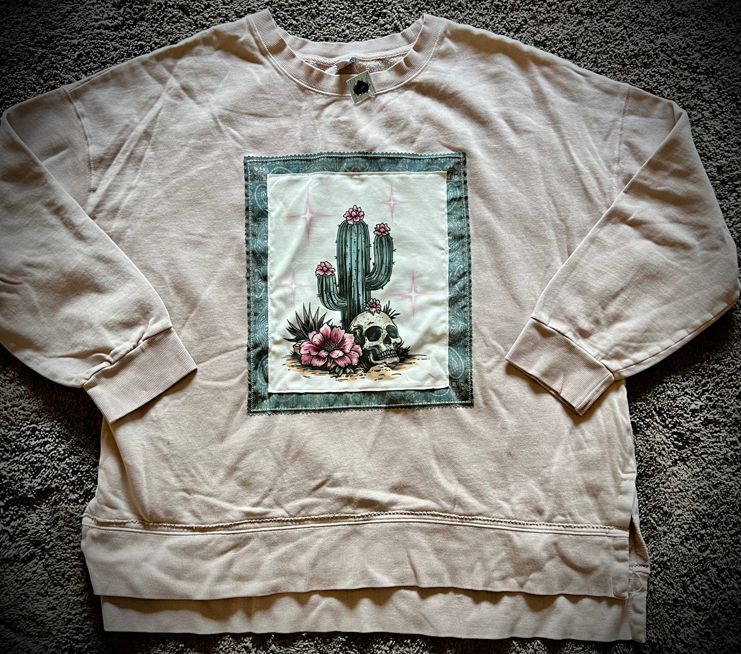 Cactus and skull sweatshirt