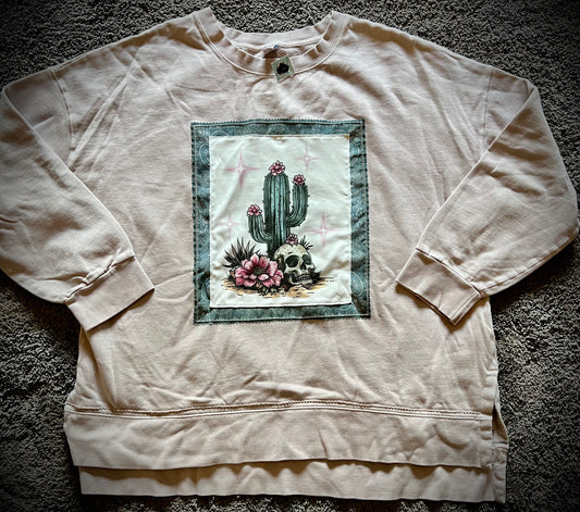 Cactus and skull sweatshirt